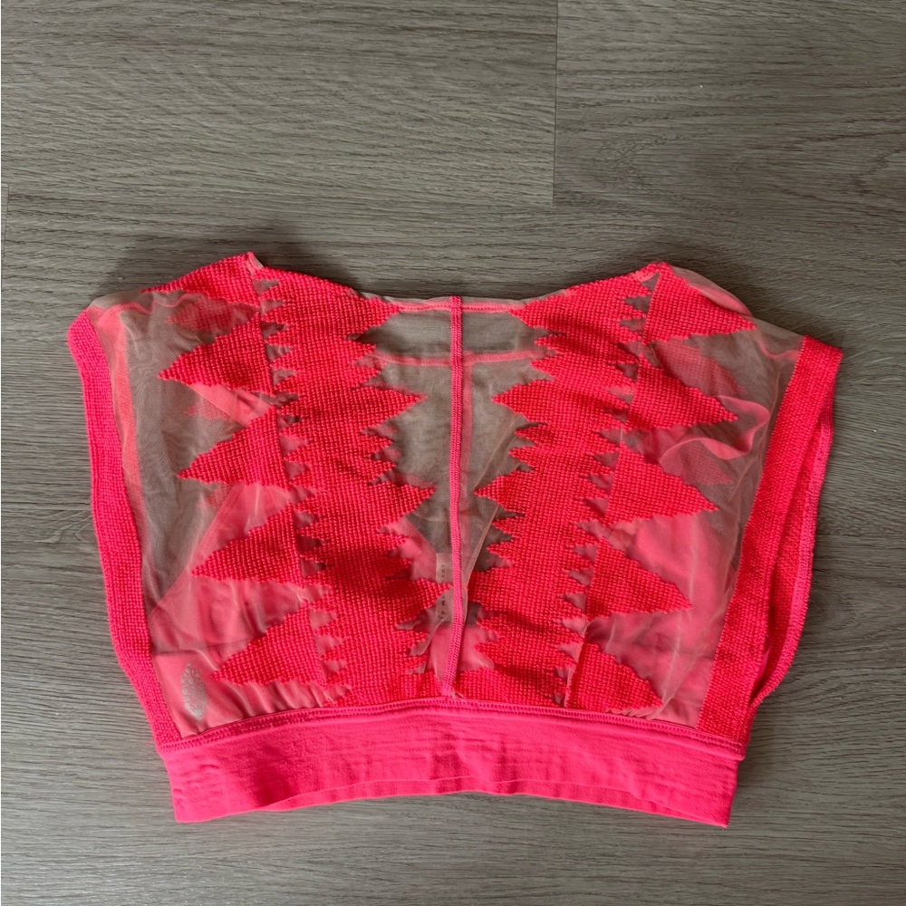 Free people Vibrant Pink Sheer Women's Top